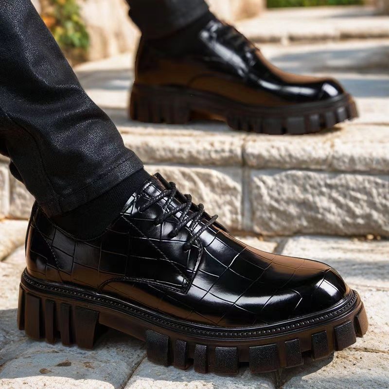 Men Shoes Official - Men's Leather Shoes Fad Business Big