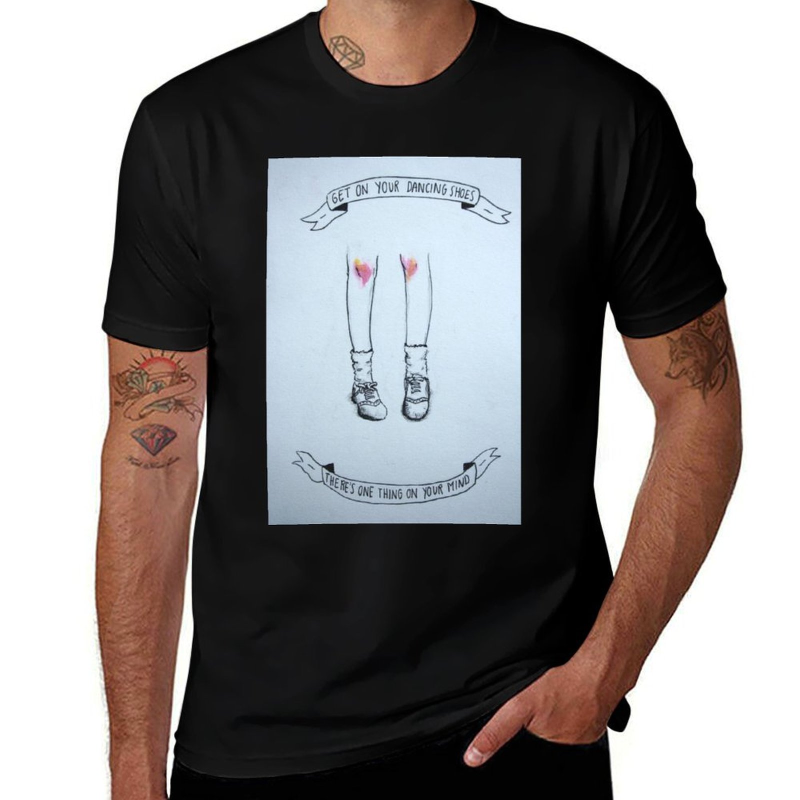 Men Shoes Illustration - Arctic Monkeys Dancing Shoes Illustration T-Shirt