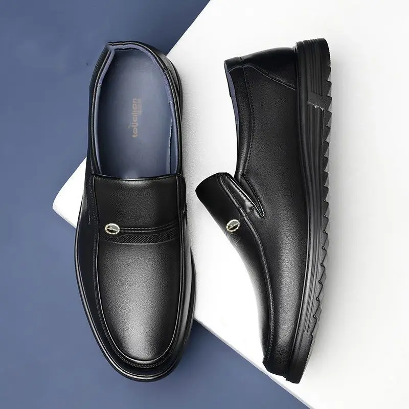 Men Shoes On Clearance - Round Toe Social Shoe Male Black