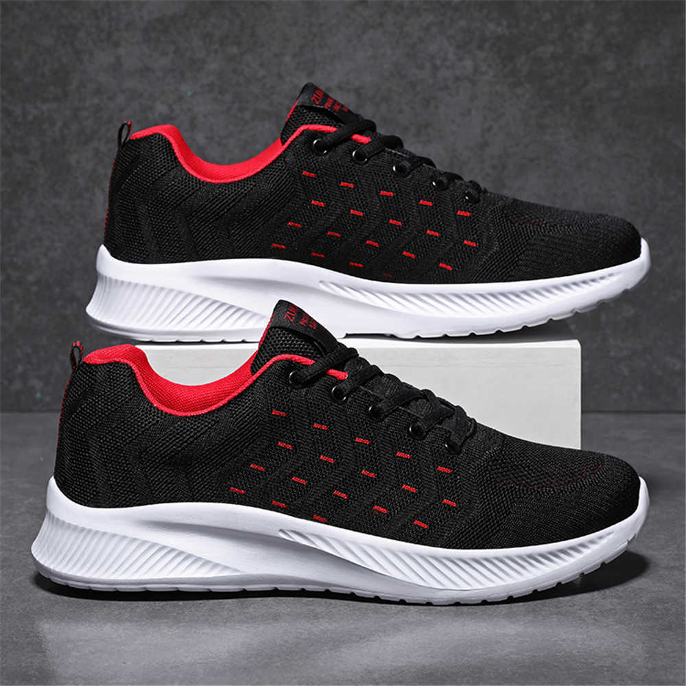 Men Shoes Models - Black Mash Casual Sneakers Men's Woven