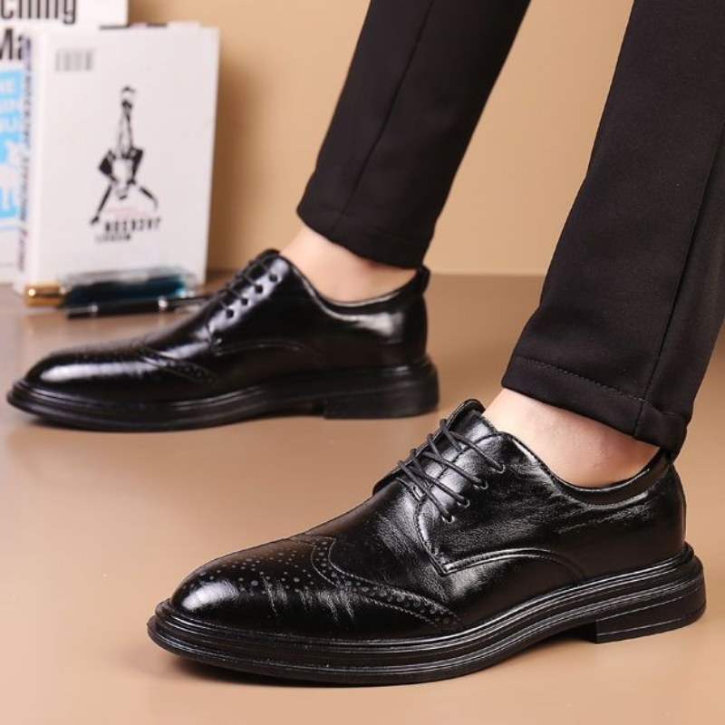 Men Shoes Clearance - Solid Color Black Spring Autumn Men's