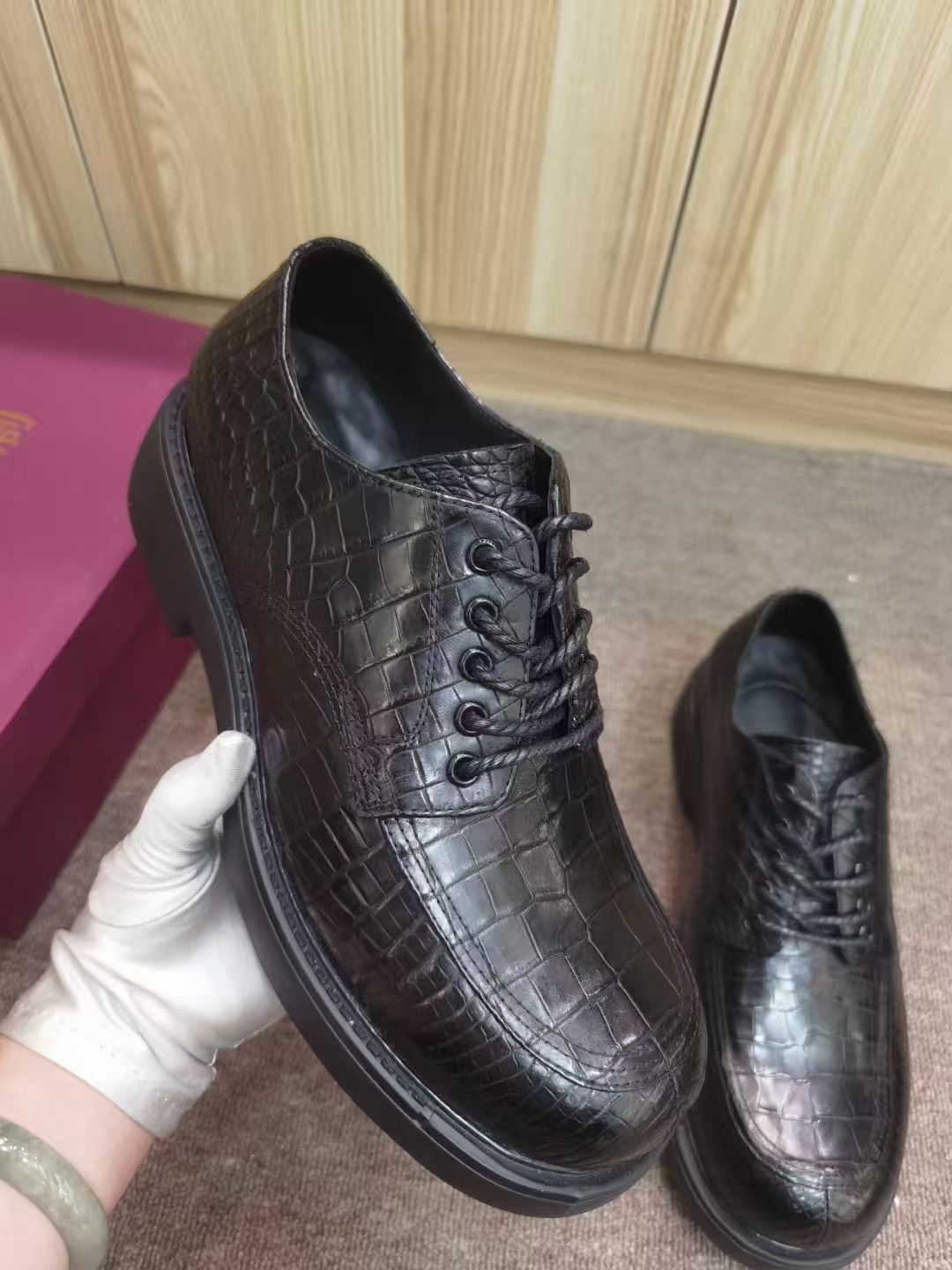 Luxury Crocodile Skin Men's Sn - đánh giá và giá Men Shoes Official