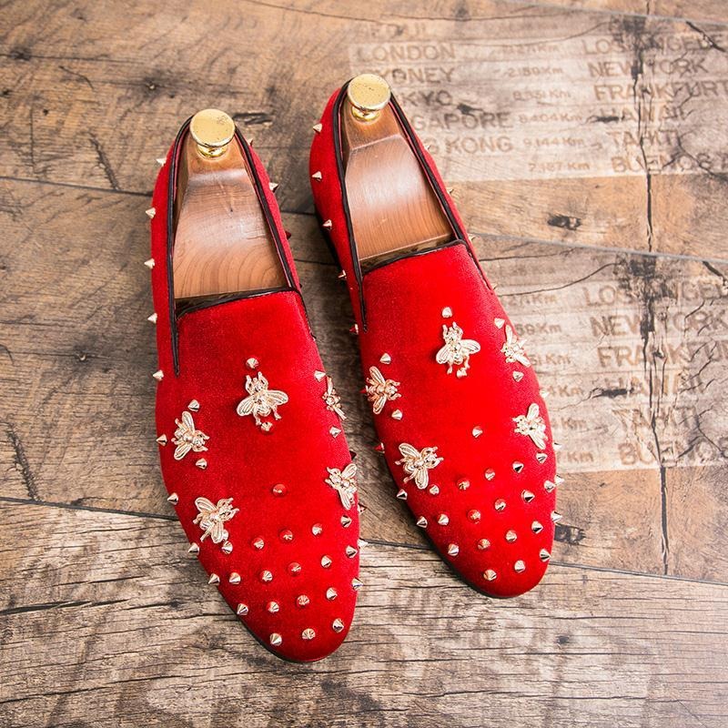 rivets men's dress shoes red b - đánh giá và giá Men Shoes Official