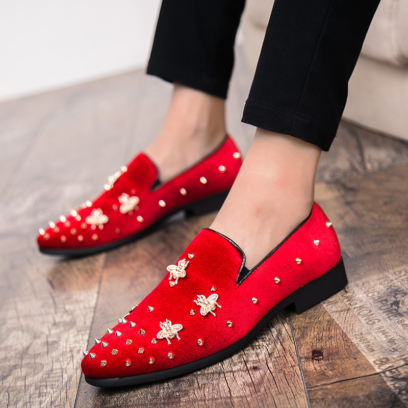 rivets men's dress shoes red b - đánh giá và giá Men Shoes Official