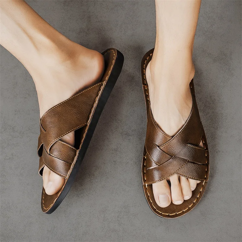 Genuine Leather Men Casual San - đánh giá và giá Men Shoes Marks