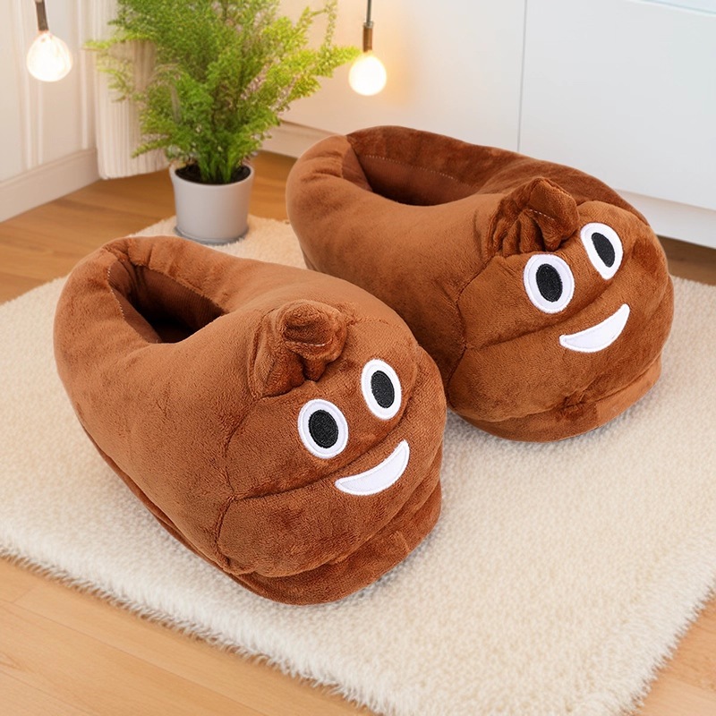 Funny Poop Emoji Plush Slipper - đánh giá và giá Men Shoes Models