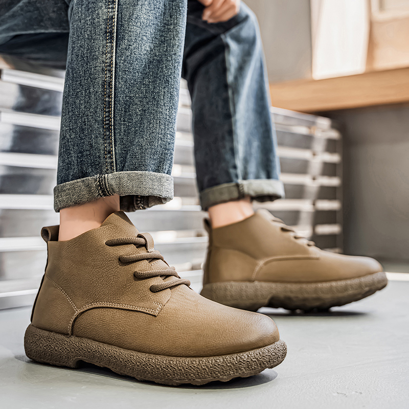 Men Ankle Boots Brown Short Bo - đánh giá và giá Men Shoes Trends