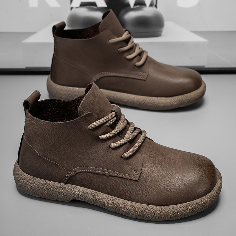 Men Ankle Boots Brown Short Bo - đánh giá và giá Men Shoes Trends