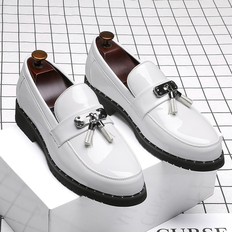 Luxury Brand Low Heeled Bright - đánh giá và giá Men Shoes Official