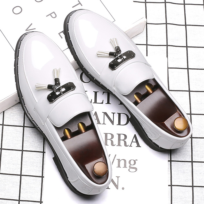Luxury Brand Low Heeled Bright - đánh giá và giá Men Shoes Official