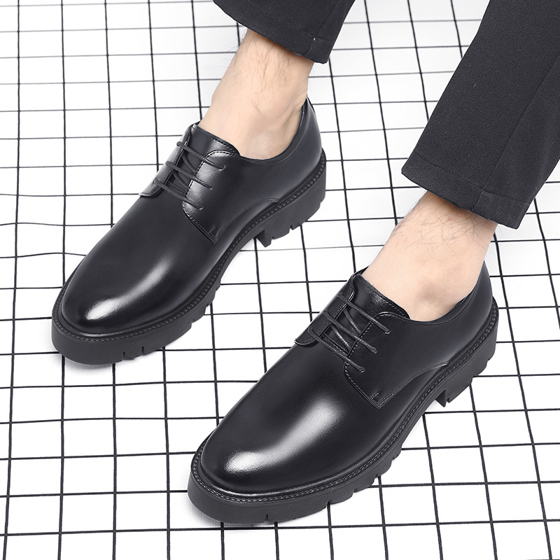 Mens Black Leather Lace Up Dre - đánh giá và giá Men Shoes Official