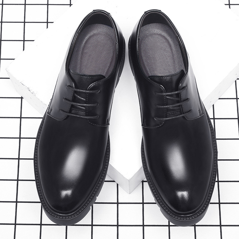 Mens Black Leather Lace Up Dre - đánh giá và giá Men Shoes Official