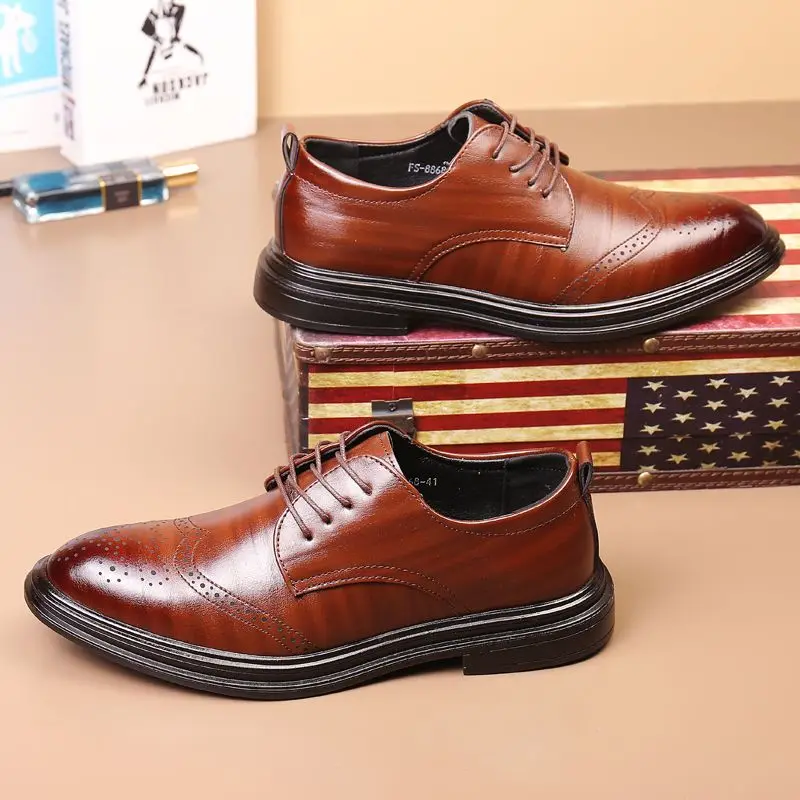 Solid Color Black Spring Autum - đánh giá và giá Men Shoes Clearance