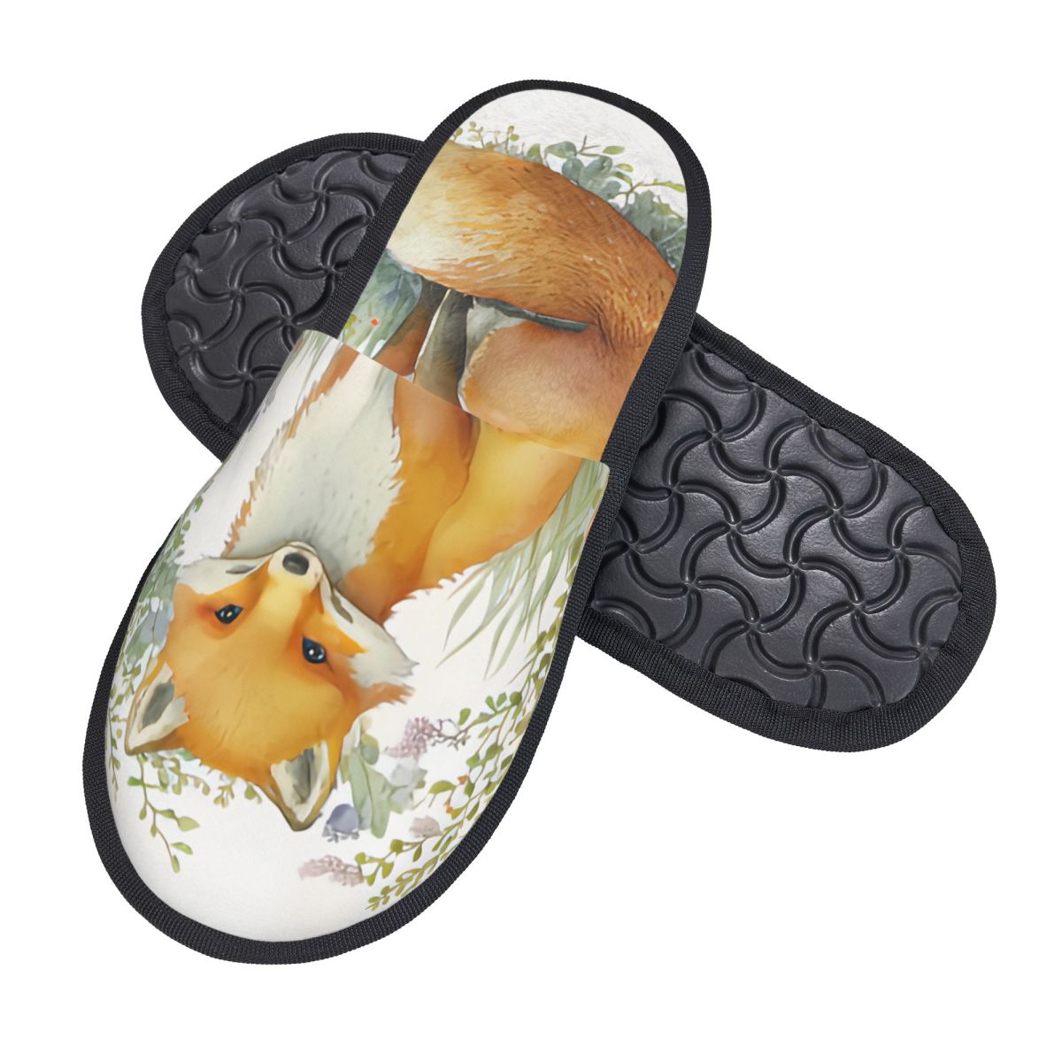 Plush Indoor Slippers Watercol - đánh giá và giá Men Shoes Illustration