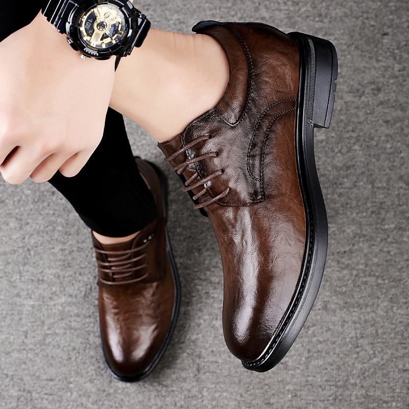 Leather Casual Elevator Shoes  - đánh giá và giá Men Shoes Marks
